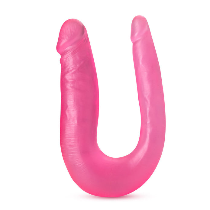 Pink 12.5-inch U-shaped double dildo